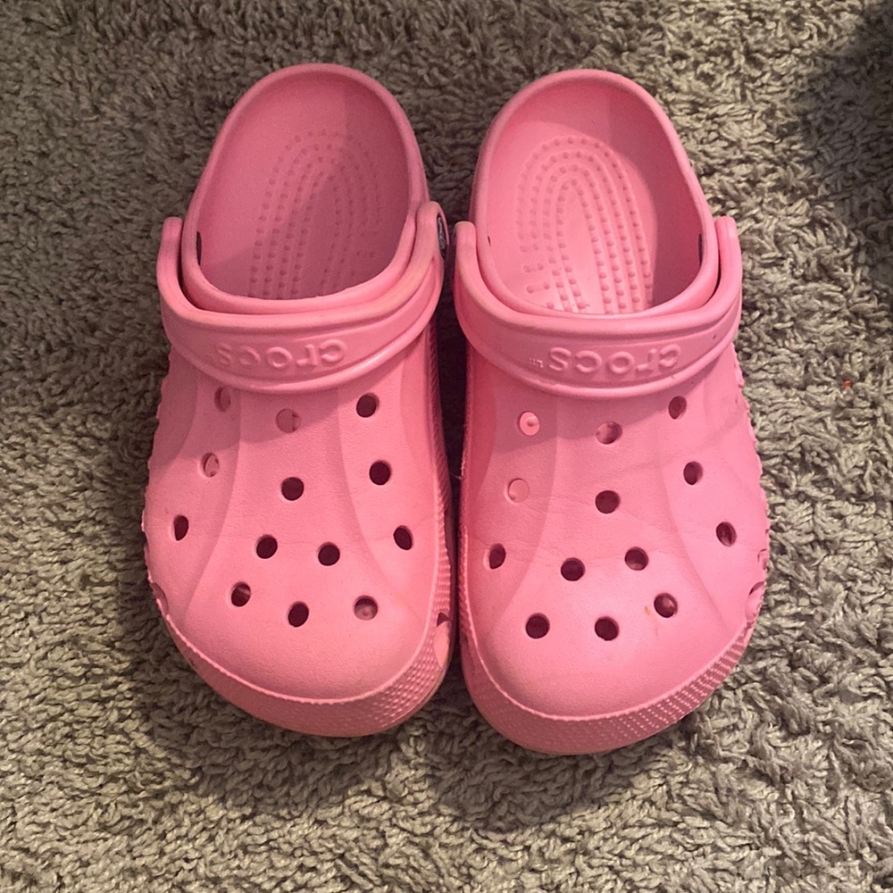 Pink crocs , worn 5-6 times but still in good condition